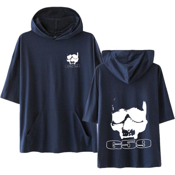 G59 Merch T-shirt with Hooded Cool Casual Short Sleeve Tee